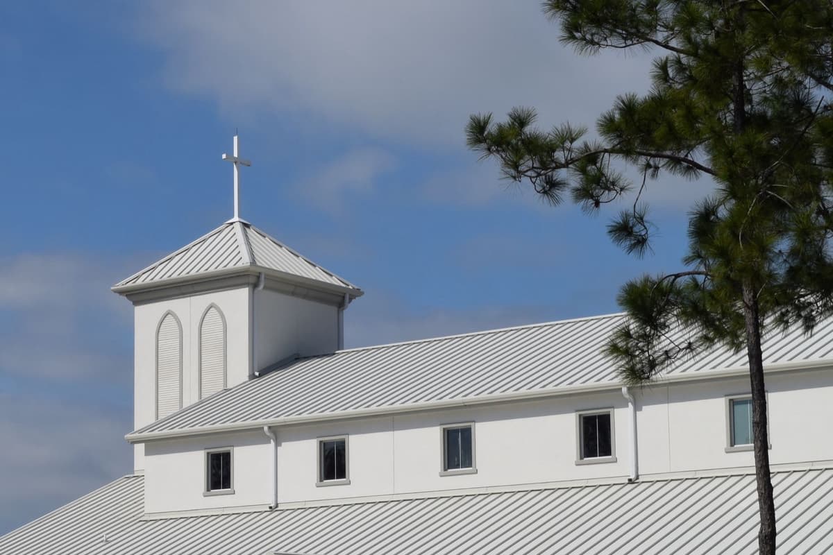 Premier Low-Rib metal roof on church